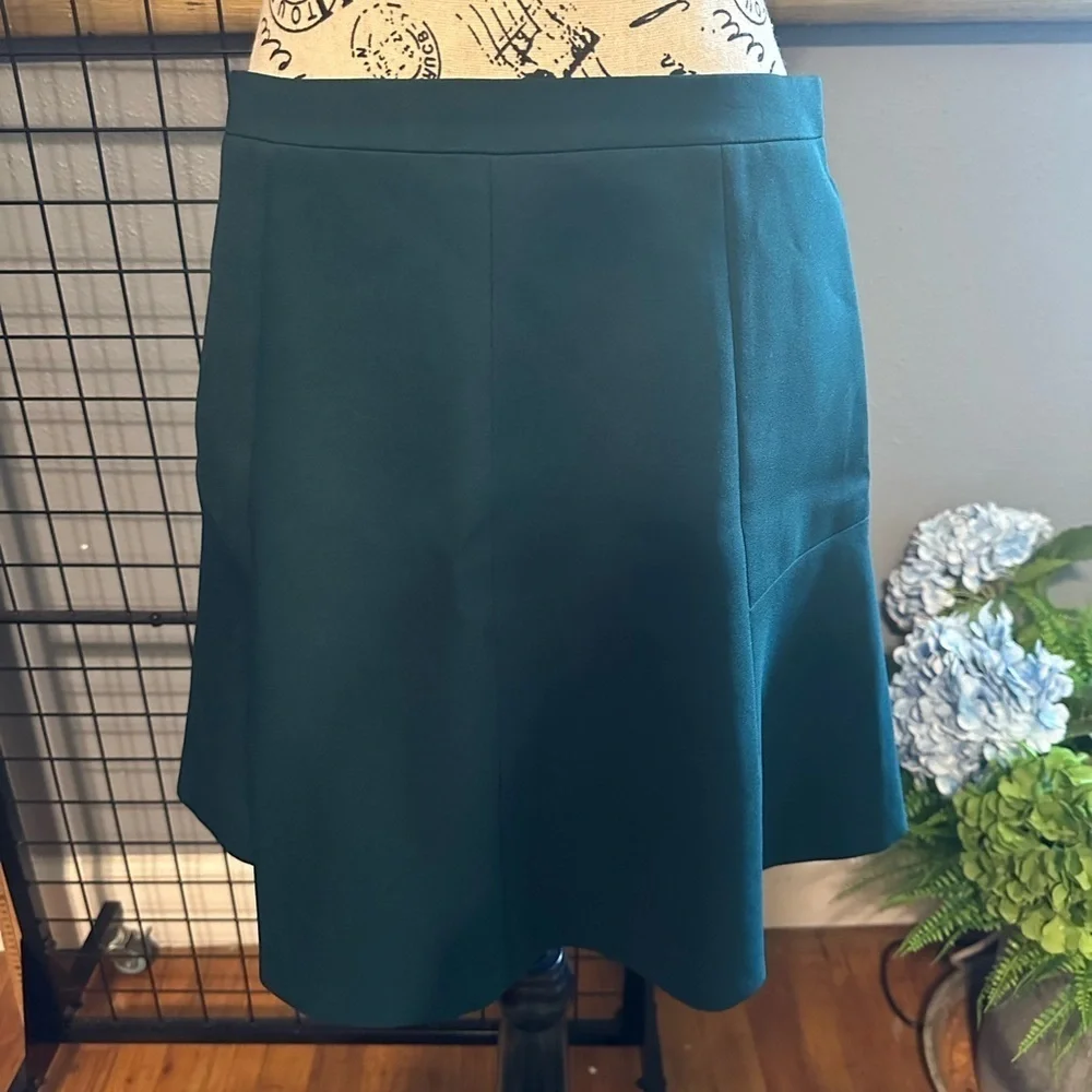 J. Crew Asymmetrical Skirt in Deep Teal NWOT